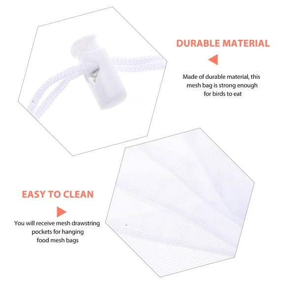 birds feeder bag 5pcs Bird Seed Net Bags Bird Feeder Drawstring Bags Hanging Bird Feeder Bags