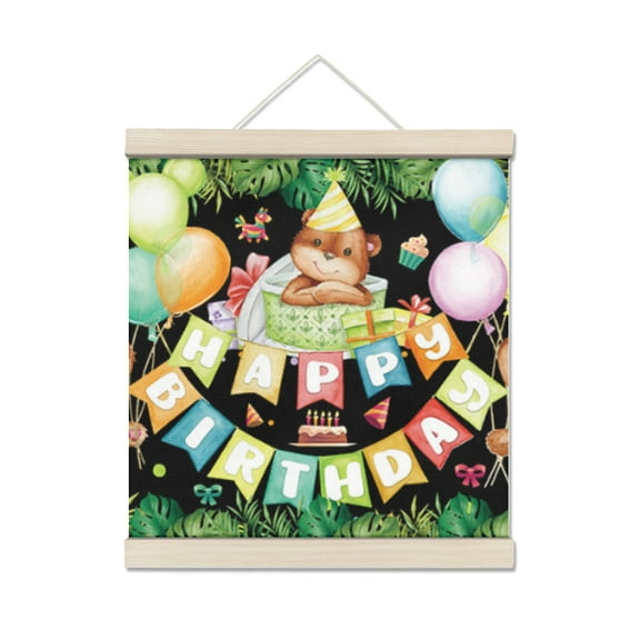 birthday Personalized Photo Wooden Wall Art, Custom Full Color Photo Print and Text, Home Decor and Keepsake Gift 7.8*7.8IN