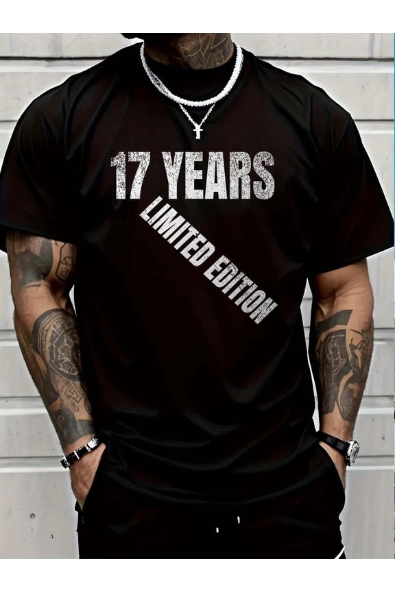 birthday gift for a 17th year old boy 17 year old girl gift T-Shirt Soft Cotton Lightweight Casual Graphic Tee,Casual Summer Fashion T-shirt