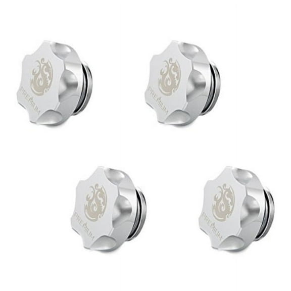 bitspower premium g1/4" stop fitting, silver shining, 4-pack