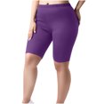 thumbnail image 1 of biudgviw Athletic Shorts for Women Compression Mid Rise Biker Yoga Shorts Plus Size Summer Workout Knee Length Leggings, 1 of 7