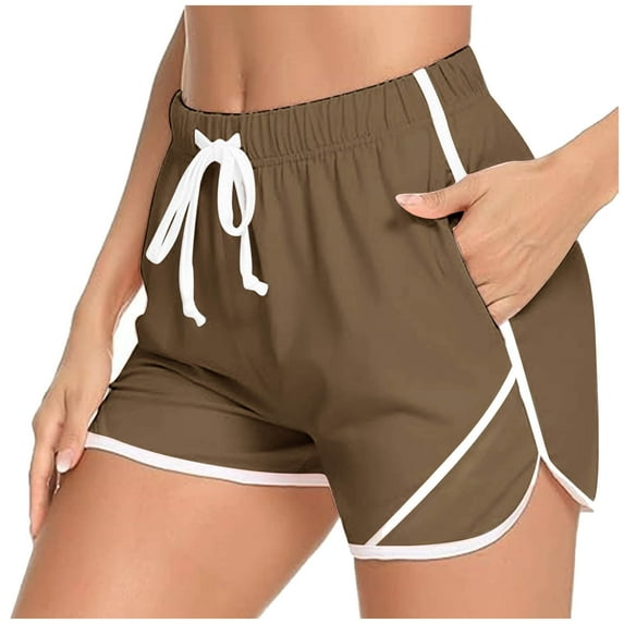 biudgviw Athletic Shorts for Women Drawstring Waisted Loose Fit Running Shorts Breathable Summer Workout Bottoms for Workout Sporty