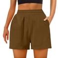 thumbnail image 1 of biudgviw Athletic Shorts for Women Elastic High Waisted Comfy Running Shorts Workout Gym Sweat Shorts with Pockets, 1 of 6
