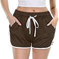 thumbnail image 1 of biudgviw Athletic Shorts for Women Workout Yoga Shorts Summer Casual Drawstring Mid-Rise Sporty Running Shorts, 1 of 5