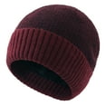 thumbnail image 1 of biudgviw Beanie for Men Women Soft Stretch Foldable Winter Hats Fashion Color Block Knitted No Brim Outdoor Beanie Hats, 1 of 2