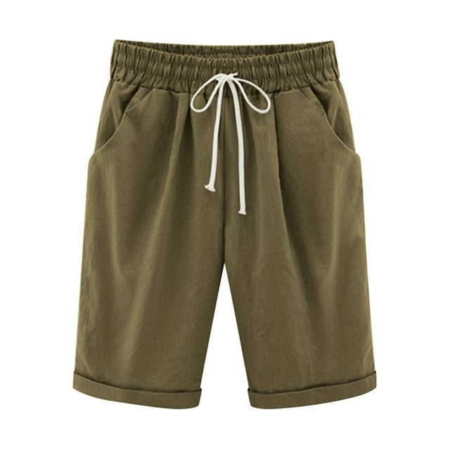 LONGYIDA Jean Shorts Womens High Waisted Bermuda Shorts For Women Knee...