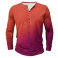 thumbnail image 1 of biudgviw Big and Tall Shirts for Men Gradient Print Long Sleeve Henley Shirt Fashion Casual Button Lightweight Top S-5XL, 1 of 4
