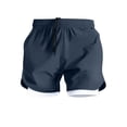 thumbnail image 1 of biudgviw Big and Tall Shorts for Men 2 in 1 Athletic Running Shorts Lightweight Breathable Fitnnes Workout Shorts with Drawstring, 1 of 6