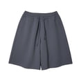 thumbnail image 1 of biudgviw Big and Tall Shorts for Men Casual Ribbed Knit Baggy Shorts Elastic Waist Drawstring Sweat Shorts with Pockets, 1 of 4