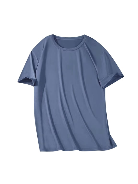 Big and Tall T Shirts for Men Lightweight Casual Short Sleeve Basic Tees Summer Crewneck Loose Fit Tops M-5XL