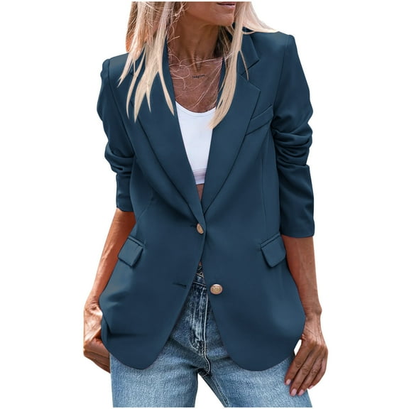 biudgviw Blazer Jackets for Women Formal Long Sleeve Collared Business Casual Suit Outwear Lounge Buttons down Work Blazers