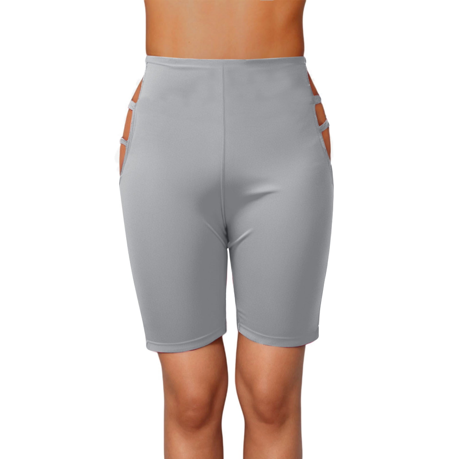 I&S Women's Cotton Biker Shorts - 21" Knee-Length Leggings For Yoga, Workout & Lounge