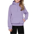 thumbnail image 1 of biudgviw Boys Girls Half Zip Hoodies Unisex Kids Long Sleeve Thumb Holes Pullover Tops Fall Winter Casual Hooded Sweatshirts with Pocket, 1 of 6