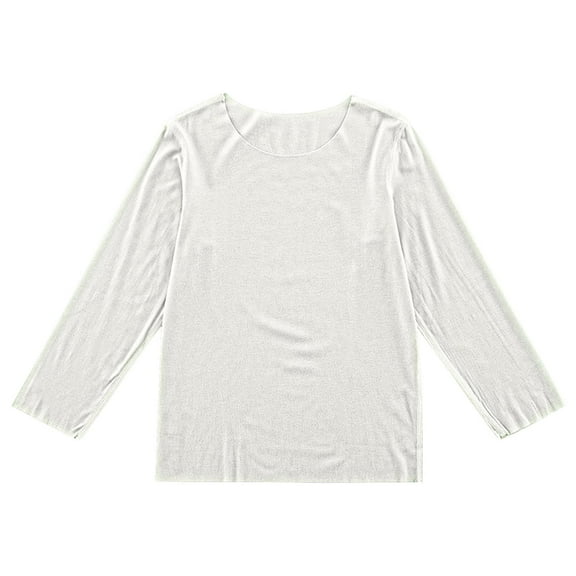 biudgviw Boys Girls Long Sleeve Shirts Toddler Kids Crew Neck Basic Tees Comfy Soft Base Layer Tops Casual Undershirts Fall Outfits