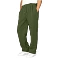 thumbnail image 1 of biudgviw Boys Wide Leg Casual Sweatpants Drawstring Elastic Waist Pants Kids Winter Clothes Thick Warm Sweat Pants with Pockets(Army Green,5-6 Years), 1 of 6