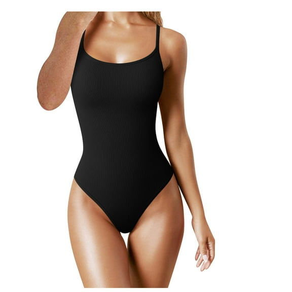 biudgviw Boysuits for Women Spaghetti Strap Workout Tank Top Bodycon Ribbed Seamless Leotard Clothing Summer Outfits