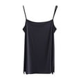 thumbnail image 1 of biudgviw Camisole Pajama Tops for Women Crew Neck Sleeveless Sleep Shirts Backless Sleepwear Tee Soft Side Slit Loungewear, 1 of 6