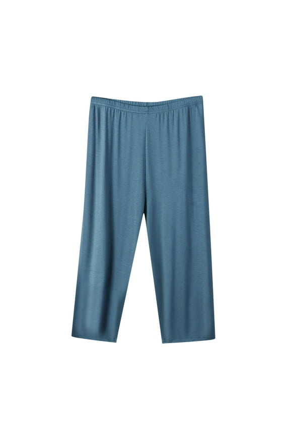 Capri Pants for Women Plus Size Soft Pajama Pants Causal Workout Yoga Cropped Pants Summer Pj Bottoms Loungewear Capris Trousers