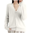 thumbnail image 1 of biudgviw Cardigan Sweater for Women Button down Soft Sweater Outerwear Long Sleeve Loose Fit Lightweight Sweater Fall Outfits, 1 of 3