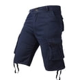 thumbnail image 1 of biudgviw Cargo Shorts for Men with Multi Pockets Below Knee Length Hiking Work Shorts Baggy Cotton Capri Pants for Outdoor, 1 of 4