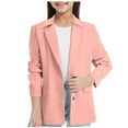 thumbnail image 1 of biudgviw Childrens Girls Blazer Jackets Soft Warm Long Sleeve Collared Front Open Coats Elegant Work Office Outwear, 1 of 3