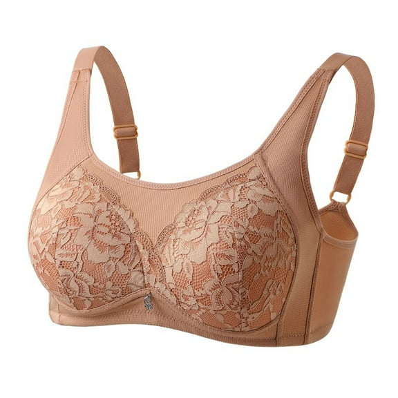 biudgviw Comfortable Bras for Women No Underwire Front Trim Bralettes Soft Adjustable Strap Full Coverage Underwear