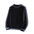 thumbnail image 1 of biudgviw Crewneck Sweatshirts for Men Casual Baggy Long Sleeve Color Block Pullover Sweatshirt Fashion Mens Clothing, 1 of 5