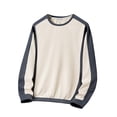 thumbnail image 1 of biudgviw Crewneck Sweatshirts for Men Casual Baggy Long Sleeve Color Block Pullover Sweatshirt Fashion Mens Clothing, 1 of 5