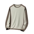 thumbnail image 1 of biudgviw Crewneck Sweatshirts for Men Casual Baggy Long Sleeve Color Block Pullover Sweatshirt Fashion Mens Clothing, 1 of 6