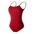thumbnail image 1 of biudgviw Dance Bodysuits for Women Spaghetti Strap Square Neck Leotards Solid Color Comfortable One Piece Summer Outfits, 1 of 6