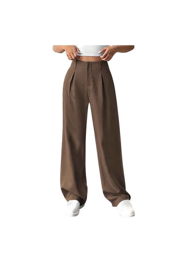 Dress Pants for Women High Waisted Loose Comfy Work Office Pants Business Casual Palazzo Pants with Pockets Formal Clothes