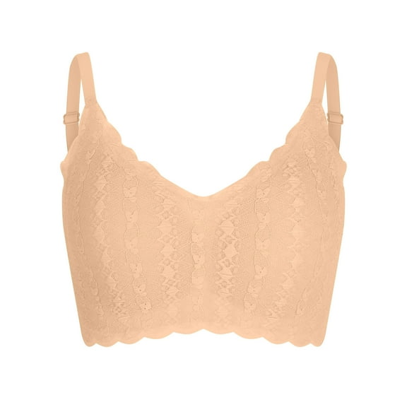 biudgviw Everyday Bras for Women Comfort High Supports Adjustable Strap Bralettes Lace Scalloped Push up Bras