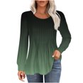 thumbnail image 1 of biudgviw Fall Tops for Women Crew Neck Flowy Long Sleeve Trendy Shirts Loose Fit Comfortable Tee Vacation Tunic Clothes, 1 of 4