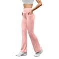 thumbnail image 1 of biudgviw Flare Yoga Pants for Women High Waisted Stretch Bootcut Athletic Baseball Legging Workout Bell Bottom Leggings with Pockets, 1 of 5