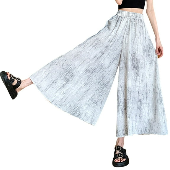 biudgviw Flowy Pants for Women Lounge Wide Leg Palazzo Trousers Fall Fashion High Elastic Waist Dressy Pants with Pockets