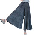 thumbnail image 1 of biudgviw Flowy Pants for Women Lounge Wide Leg Palazzo Trousers Fall Fashion High Elastic Waist Dressy Pants with Pockets, 1 of 7