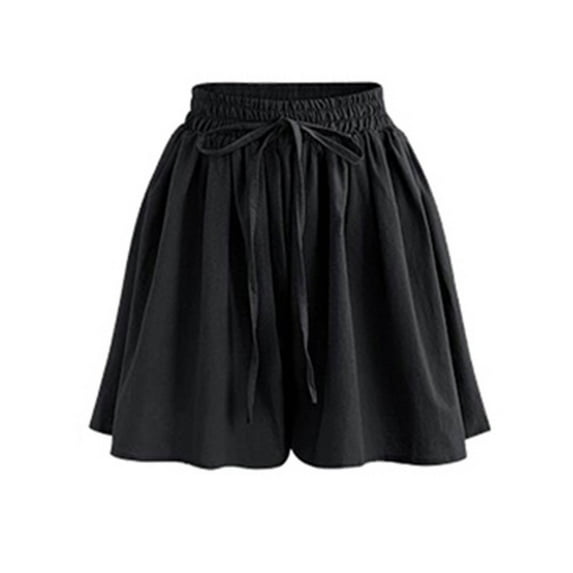 biudgviw Flowy Shorts for Women Boho High Waisted Chiffon Ruffle Culottes Shorts Plus Size Summer Beach Vacation Shorts