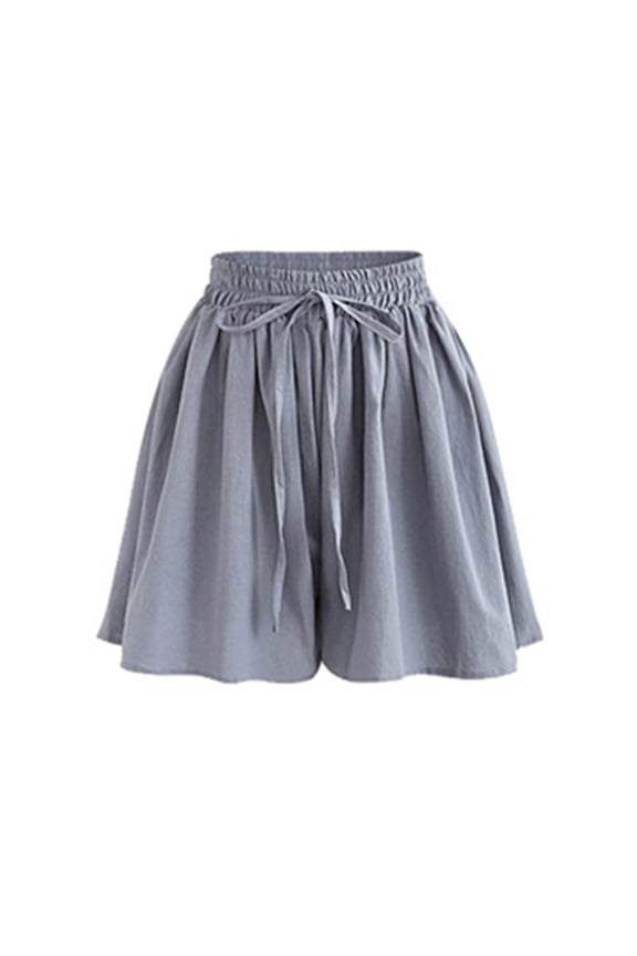 Flowy Shorts for Women Boho High Waisted Chiffon Ruffle Culottes Shorts Plus Size Summer Beach Vacation Shorts