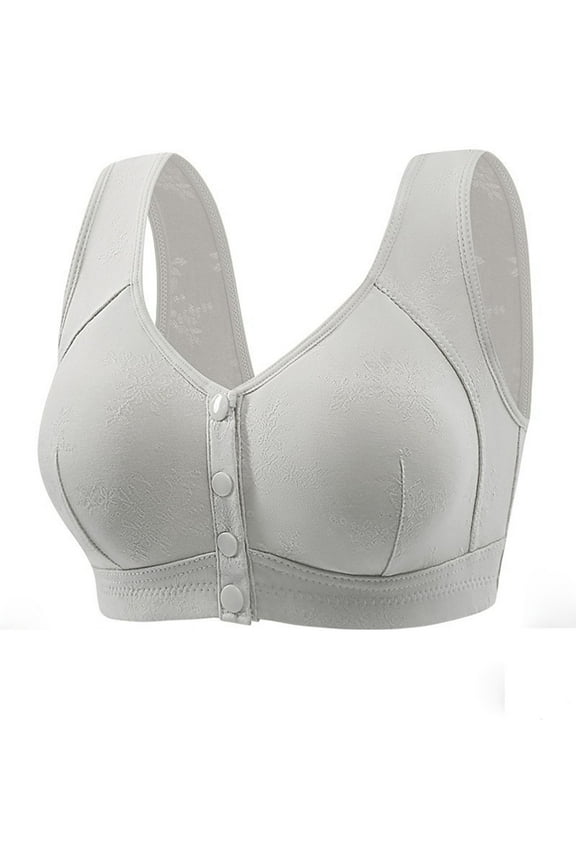 Front Closure Bras for Women Comfort Wide Strap Push up Bras Wirefree Liftup Everyday T-Shirts Bralettes