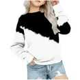 thumbnail image 1 of biudgviw Gilrs Boys Sweatshirt Warm Long Sleeve Round Neck Pullover Shirts Lounge Winter Fleece Color Block Tops 1-12 Years, 1 of 5