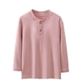 thumbnail image 1 of biudgviw Girls Boys Henley Shirts Toddler Baby Long Sleeve Cotton Tops Comfy Soft Crew Neck Basic Tees Fall Winter Clothes, 1 of 5