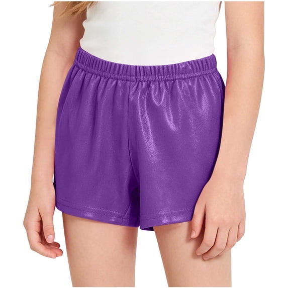 biudgviw Girls Shorts Kids Pull On Sparkly Casual Shorts Summer Loose Elastic Waist Boxer Shorts for Festival Party 2-11 Y