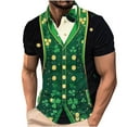 thumbnail image 1 of biudgviw Golf Shirts for Men St Patrick's Day Print Short Sleeve Tops Moisture Wicking Button Lapel Workout Summer Tees, 1 of 4