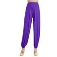 thumbnail image 1 of biudgviw Harem Pants for Women Cinch Bottom Elastic High Waisted Loose Dance Pants Solid Color Soft Sports Yoga Pants, 1 of 5