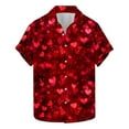 thumbnail image 1 of biudgviw Hawaiian Shirt for Men Lightweight Heart Print Graphic Tee Tops Summer Beach Short Sleeve Casual T Shirt S-XXXL, 1 of 5