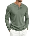 thumbnail image 1 of biudgviw Henley Shirts for Men Long Sleeve Ribbed Knit Button T-Shirt Casual Stylish Loose Fit Tops Fall Clothes Comfy Undershirts(Bronze,X-Large), 1 of 5