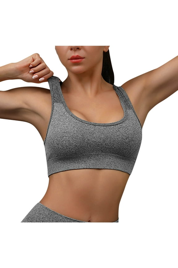 High Impact Bras for Women Seamless No Underwire Sports Bras High Supports Back Cutout Wireless Jogger Yoga Bras