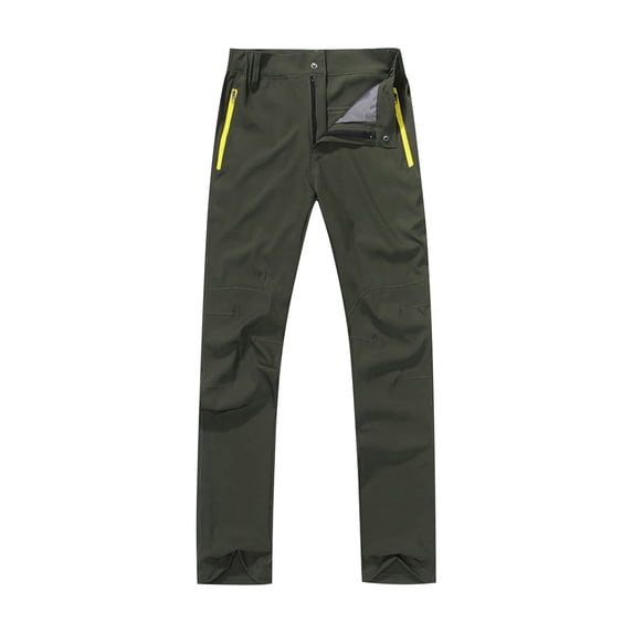 biudgviw Hiking Pants for Women Athletic Mid Waisted Straight Leg Pants Outdoor Windproof Waterproof Stretch Pants with Pockets