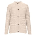 thumbnail image 1 of biudgviw Lightweight Cardigans for Women Hollow Out Long Sleeve Knit Sweater Causal Button Down Crew Neck Crochet Tops Trendy Clothes, 1 of 4