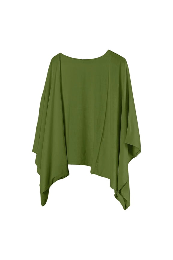 Lightweight Cardigans for Women Loose 3/4 Sleeve Open Front Tops Casual Shrug Linen Cover Up Beach Vacation Fashion Clothes